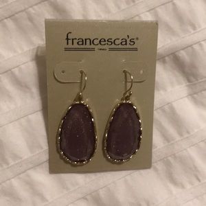NWT Francesca’s purple earrings